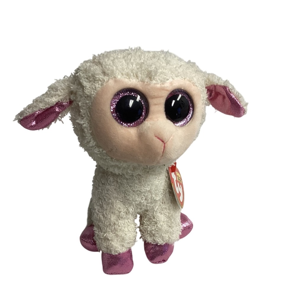 Ty Beanie Boos‎ Twinkle Lamb Plush Stuffed Animal Toy Sparkle Eyes 6"